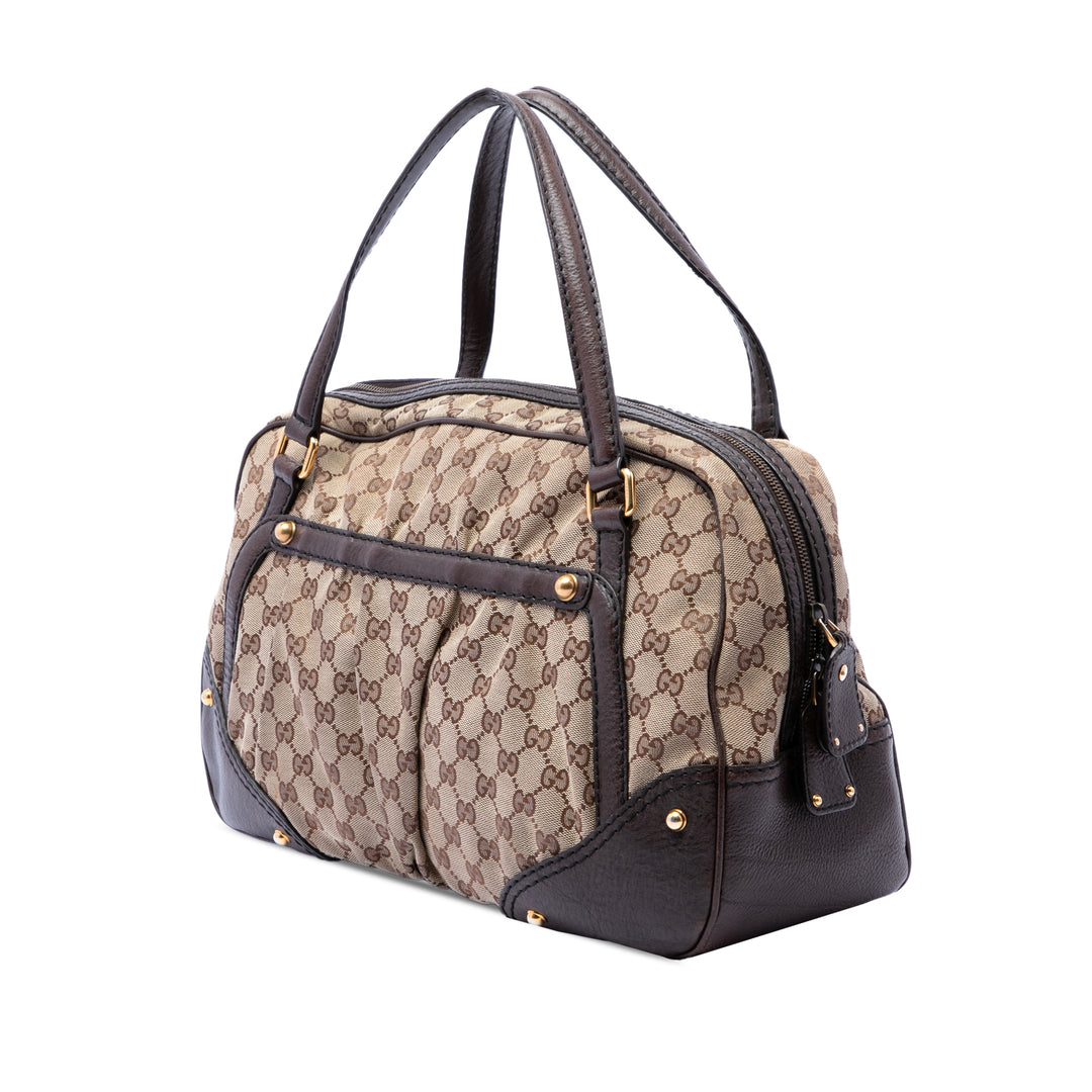 Gucci GG Toile Jockey Boston Sac