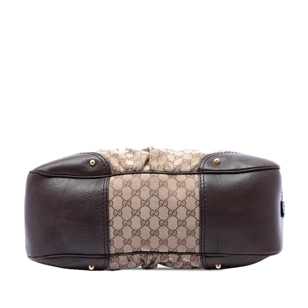 Gucci GG Toile Jockey Boston Sac
