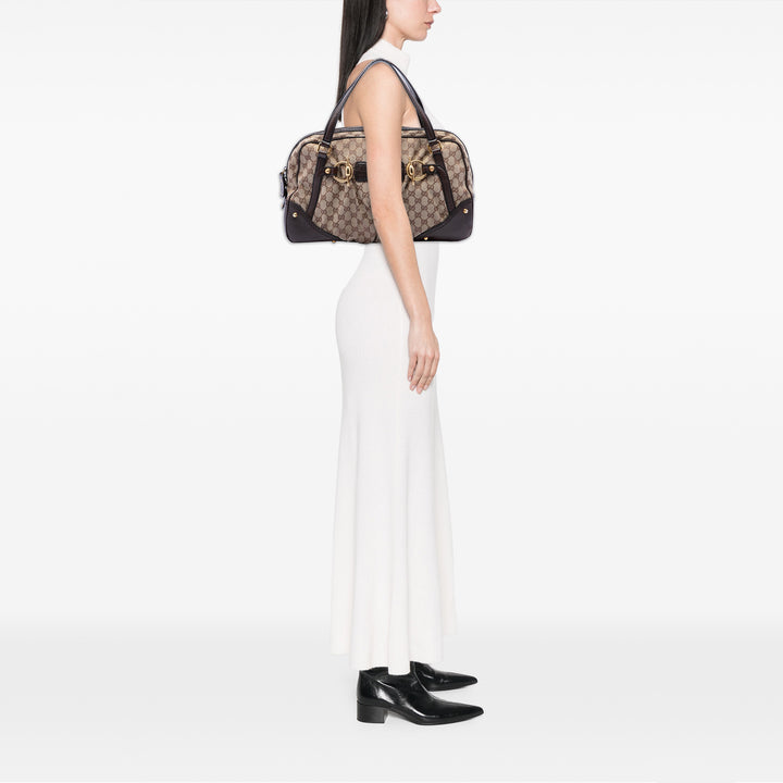 Gucci GG Toile Jockey Boston Sac