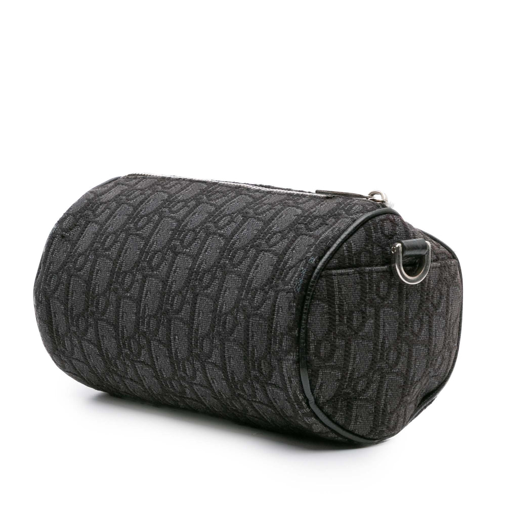 Oblique Canvas Roller Messenger Bag Gray - Gaby Paris