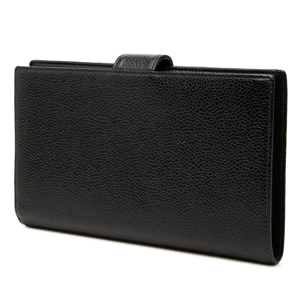 Chanel Portefeuille CC French long Cuir caviar Noir – vue 2 – GABY PARIS