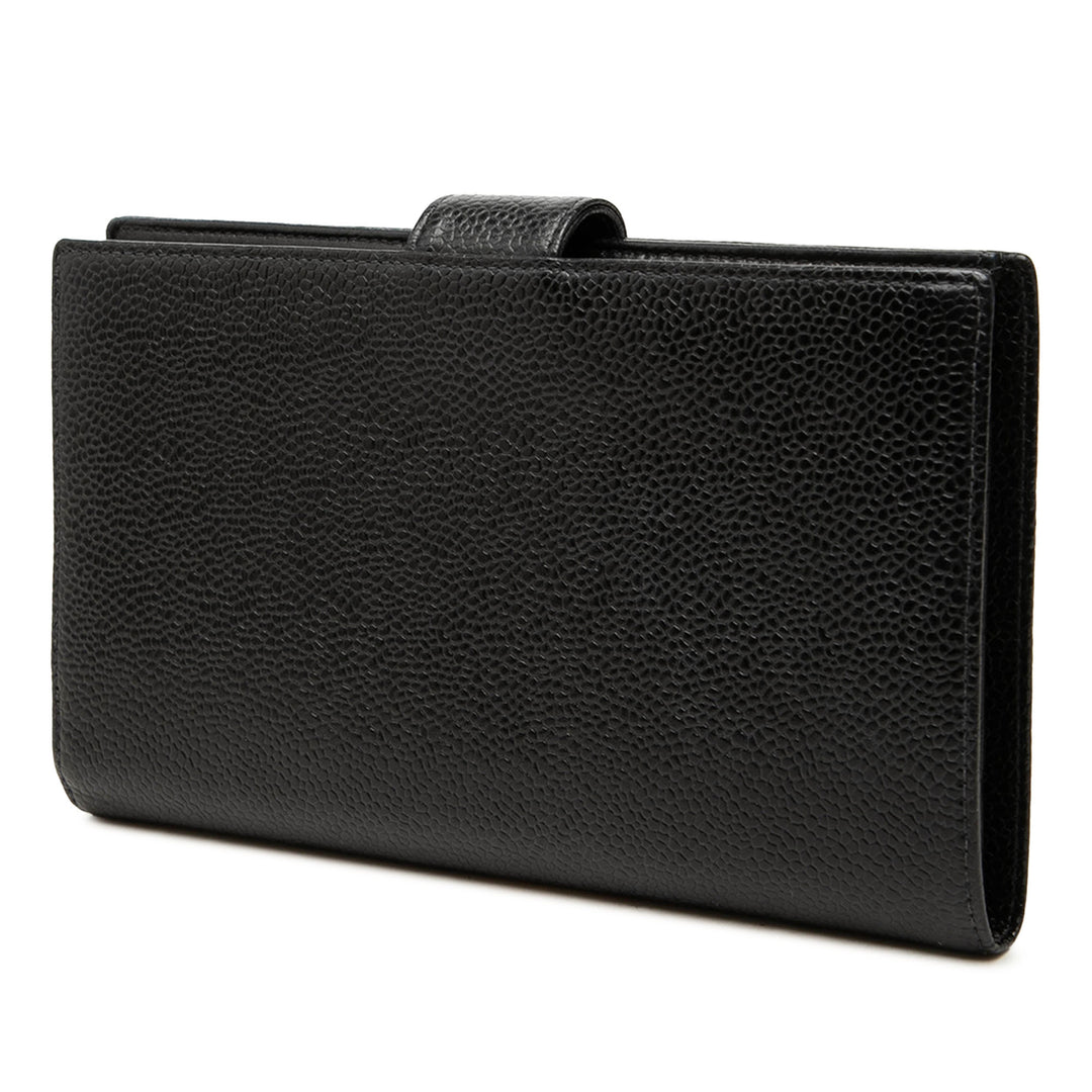 Chanel Portefeuille CC French long Cuir caviar Noir – vue 2 – GABY PARIS