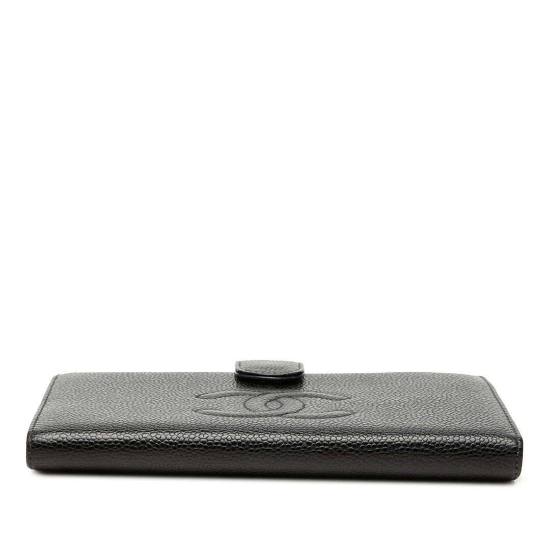 Chanel Portefeuille CC French long Cuir caviar Noir – vue 3 – GABY PARIS