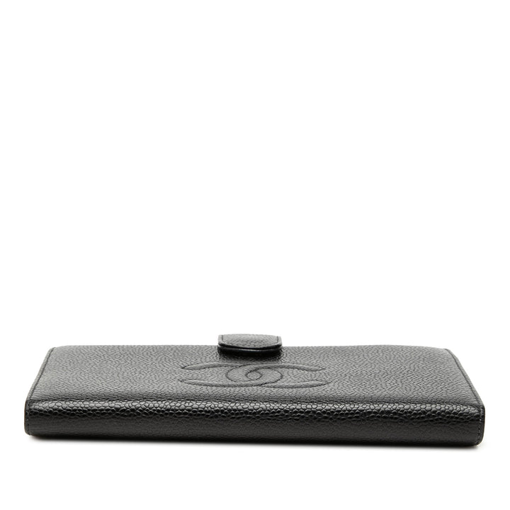 Chanel Portefeuille CC French long Cuir caviar Noir – vue 3 – GABY PARIS
