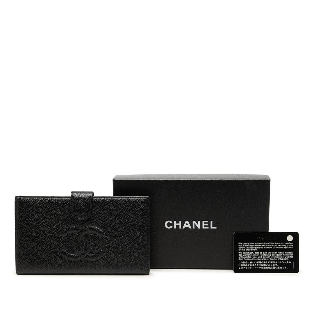 Chanel Portefeuille CC French long Cuir caviar Noir – vue 8 – GABY PARIS