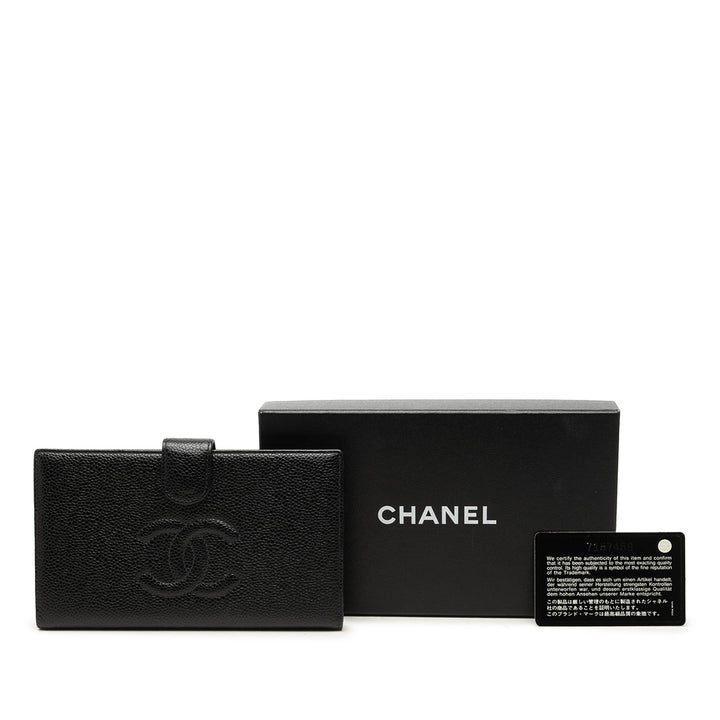 Chanel Portefeuille CC French long Cuir caviar Noir – vue 8 – GABY PARIS