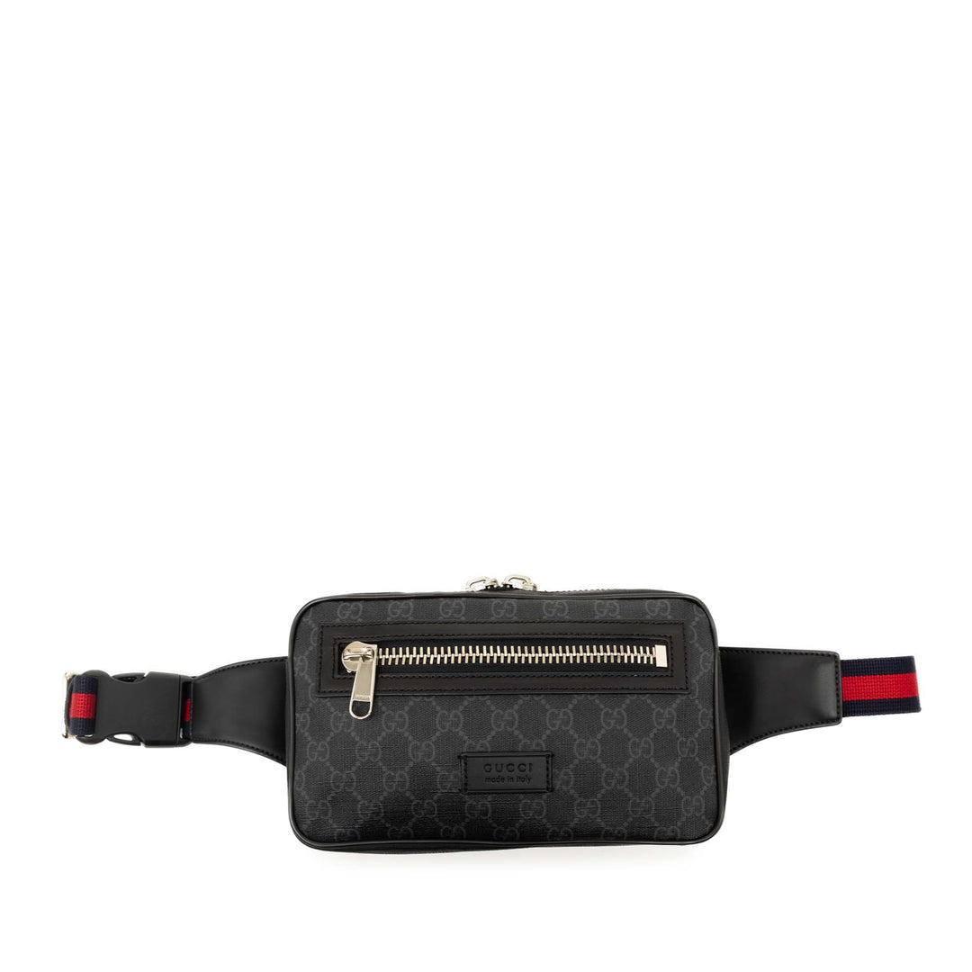 Web Night Courrier Sac ceinture GG Supreme Noir