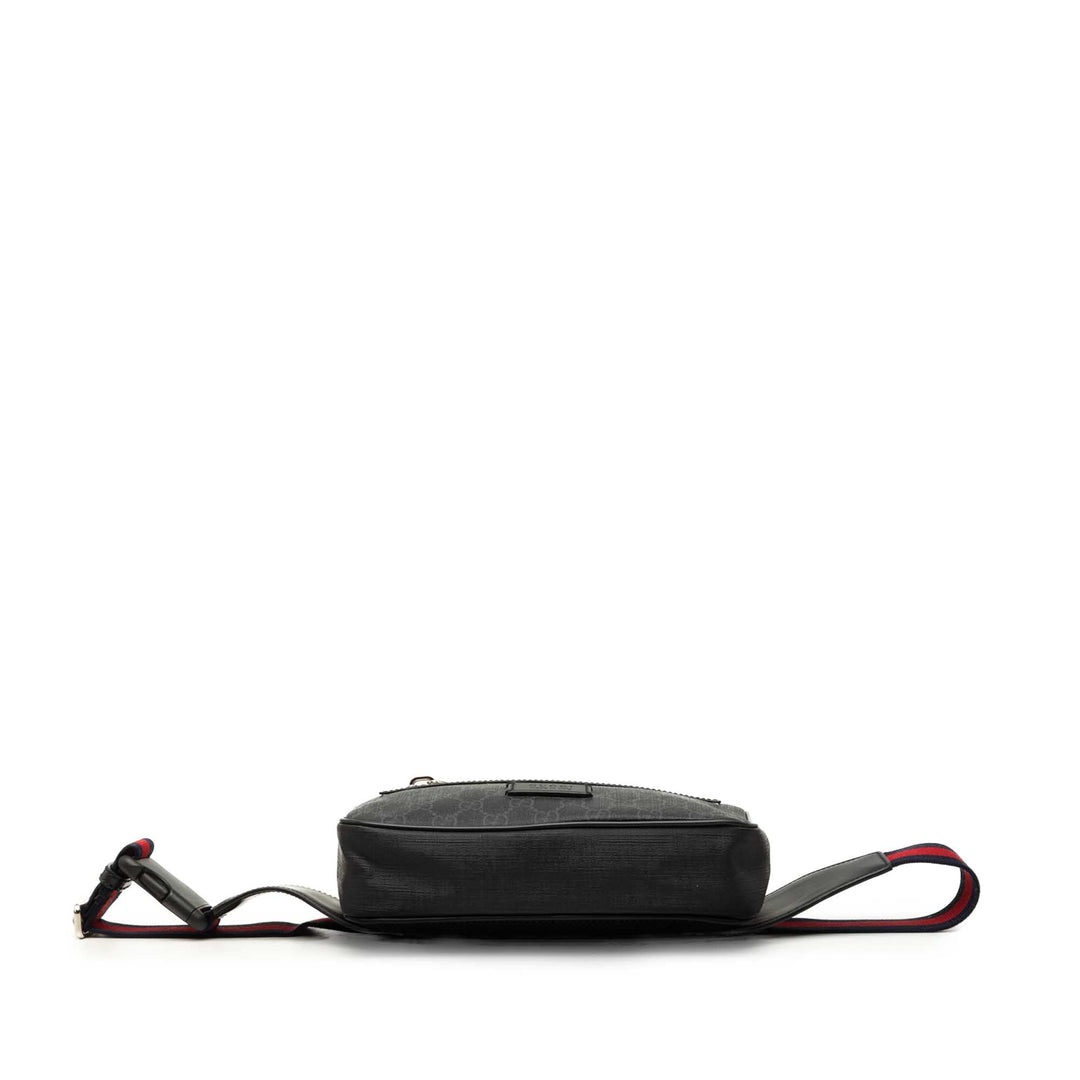 Web Night Courrier Sac ceinture GG Supreme Noir