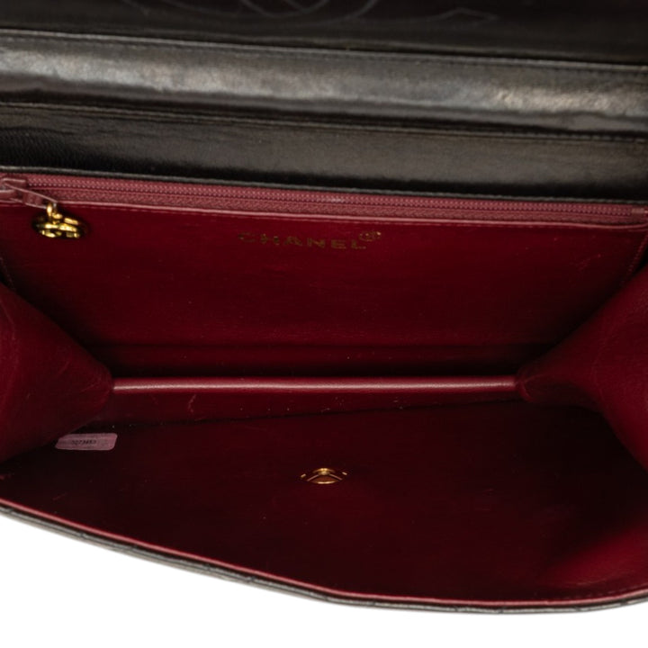 Chanel CC Matelassé Rabat simple Moyen Cuir d'agneau
