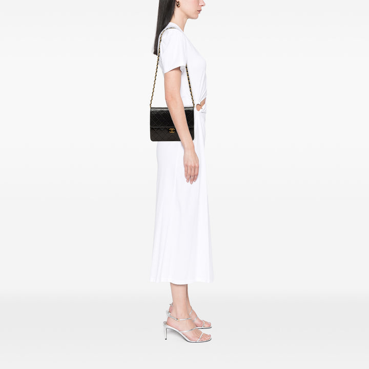 Chanel CC Matelassé Rabat simple Moyen Cuir d'agneau