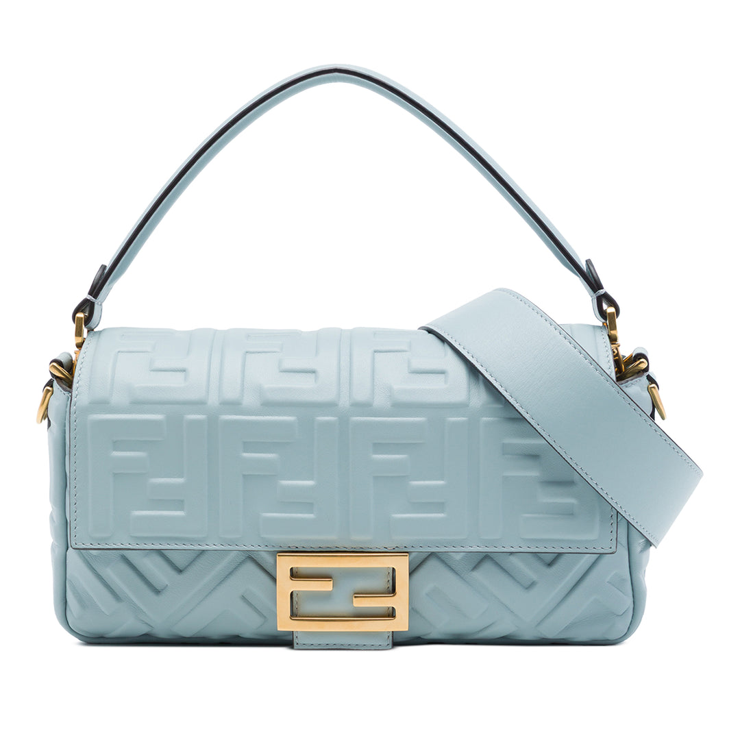 Fendi Zucca embossé Cuir Baguette Sac