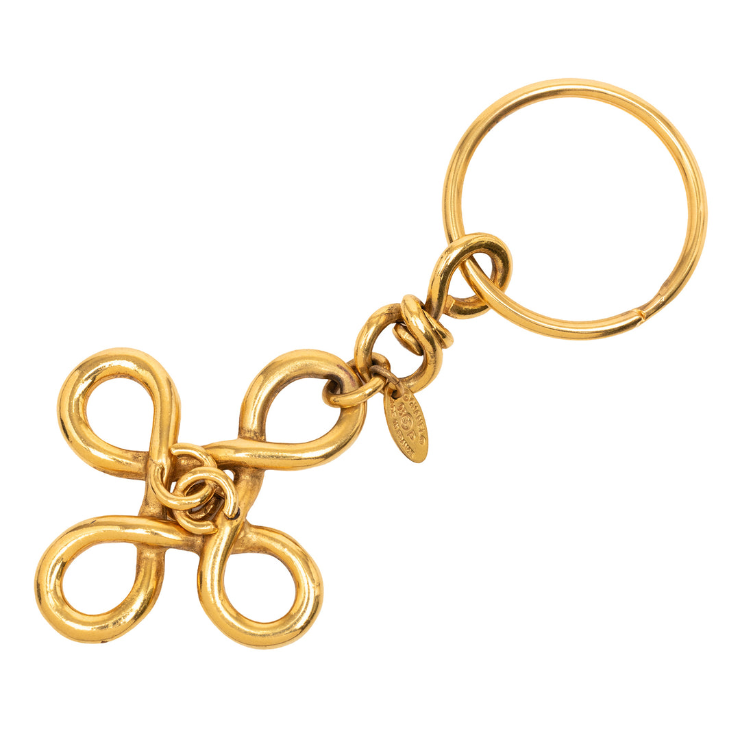 Chanel plaqué CC Clover Cross Keychain – GABY PARIS Authentique