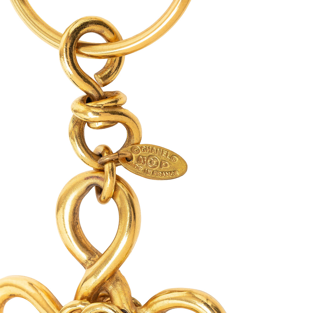 Chanel plaqué CC Clover Cross Keychain – GABY PARIS Authentique