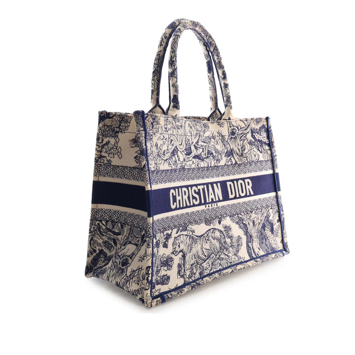Dior Medium Toile brodé Dioriviera Toile De Jouy Book Cabas