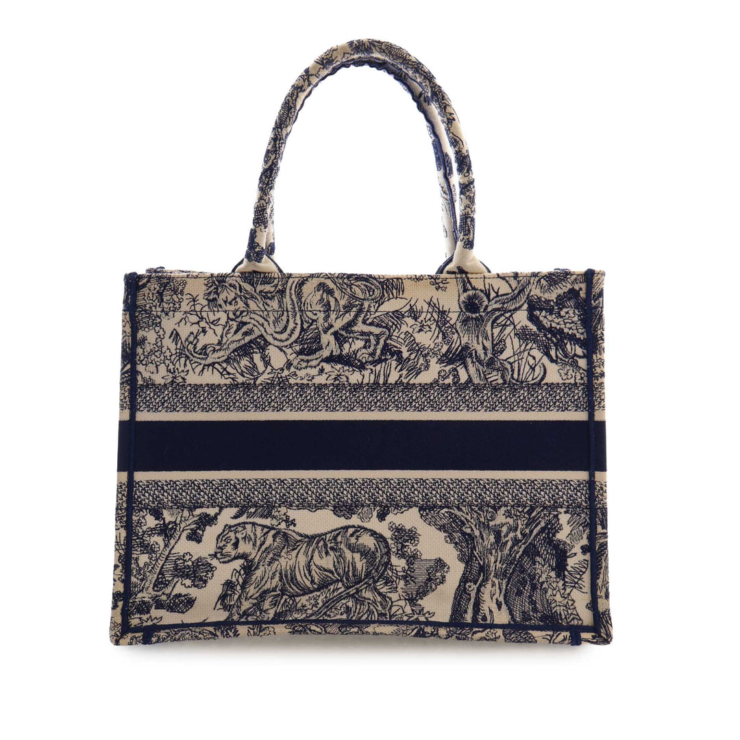 Dior Medium Toile brodé Reverse Dioriviera Toile De Jouy Book Cabas