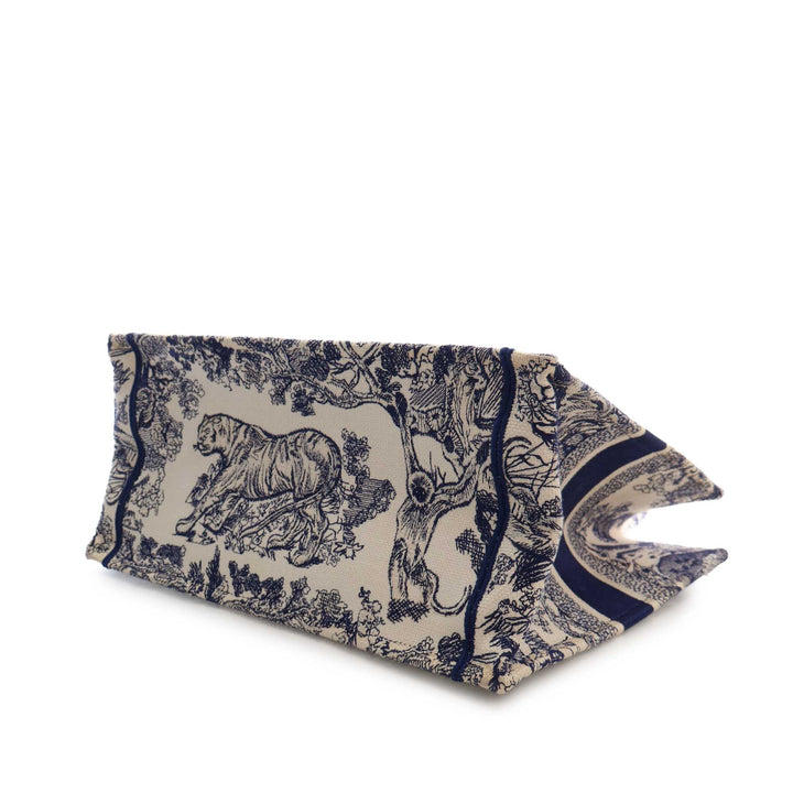 Dior Medium Toile brodé Reverse Dioriviera Toile De Jouy Book Cabas