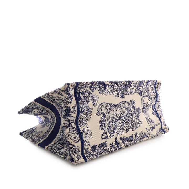 Dior Medium Toile brodé Reverse Dioriviera Toile De Jouy Book Cabas
