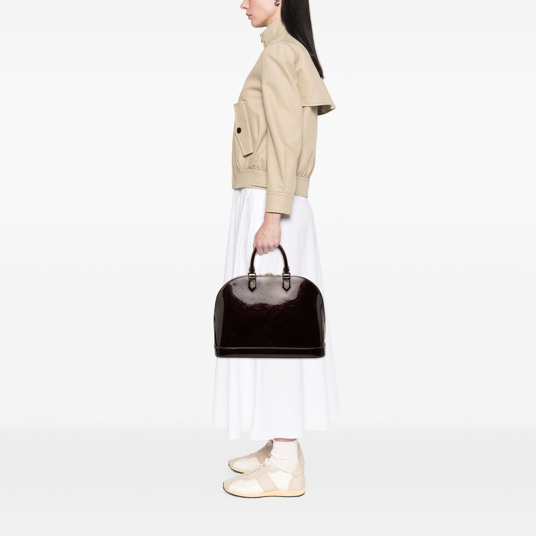 Alma GM Cuir verni Monogram Violet