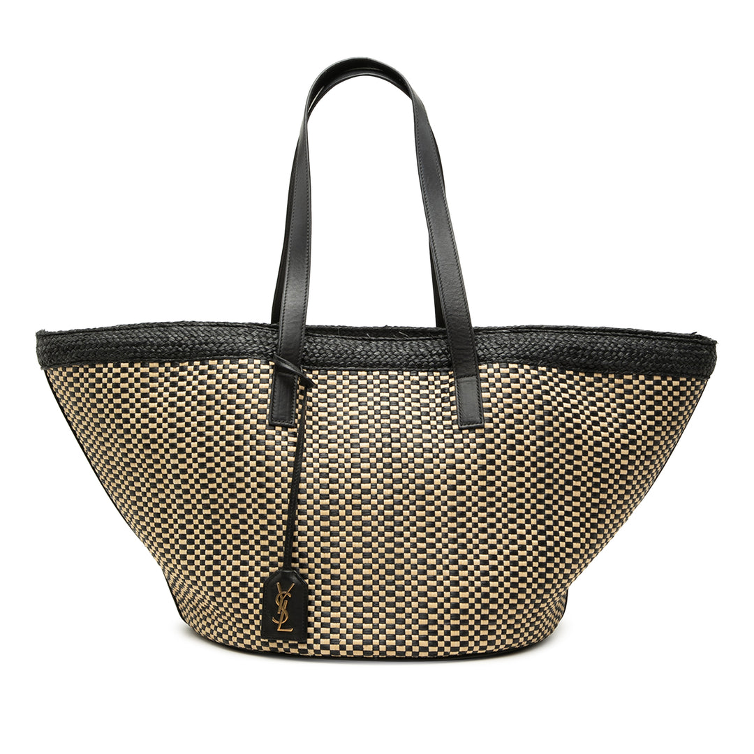 Saint Laurent Medium Raffia Panier Basket Shopper Cabas