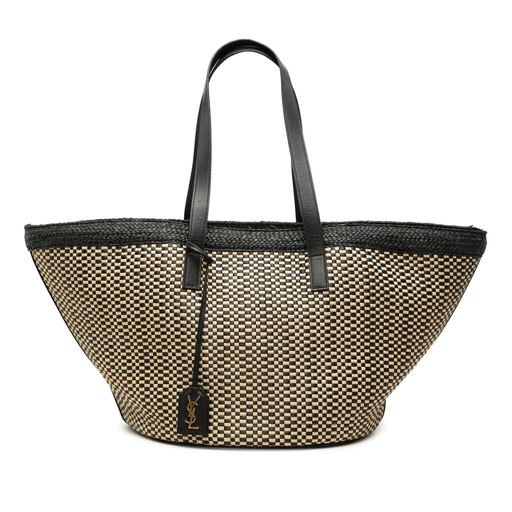 Saint Laurent Medium Raffia Panier Basket Shopper Cabas