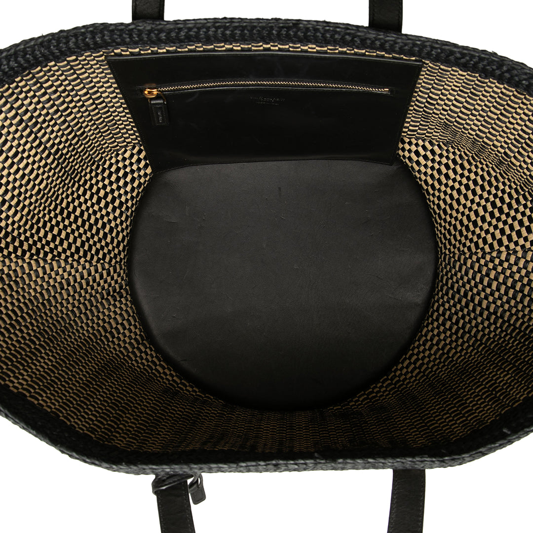 Saint Laurent Medium Raffia Panier Basket Shopper Cabas