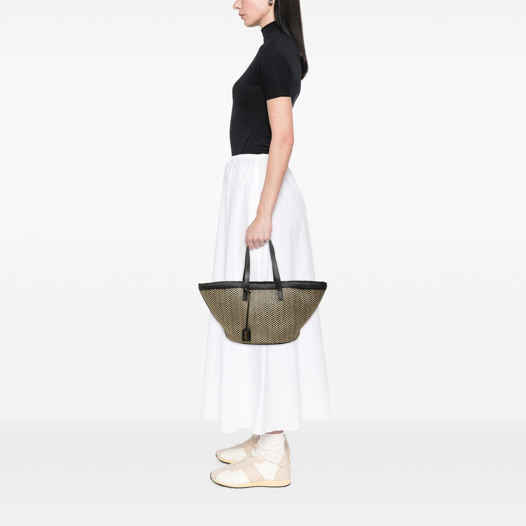 Saint Laurent Medium Raffia Panier Basket Shopper Cabas