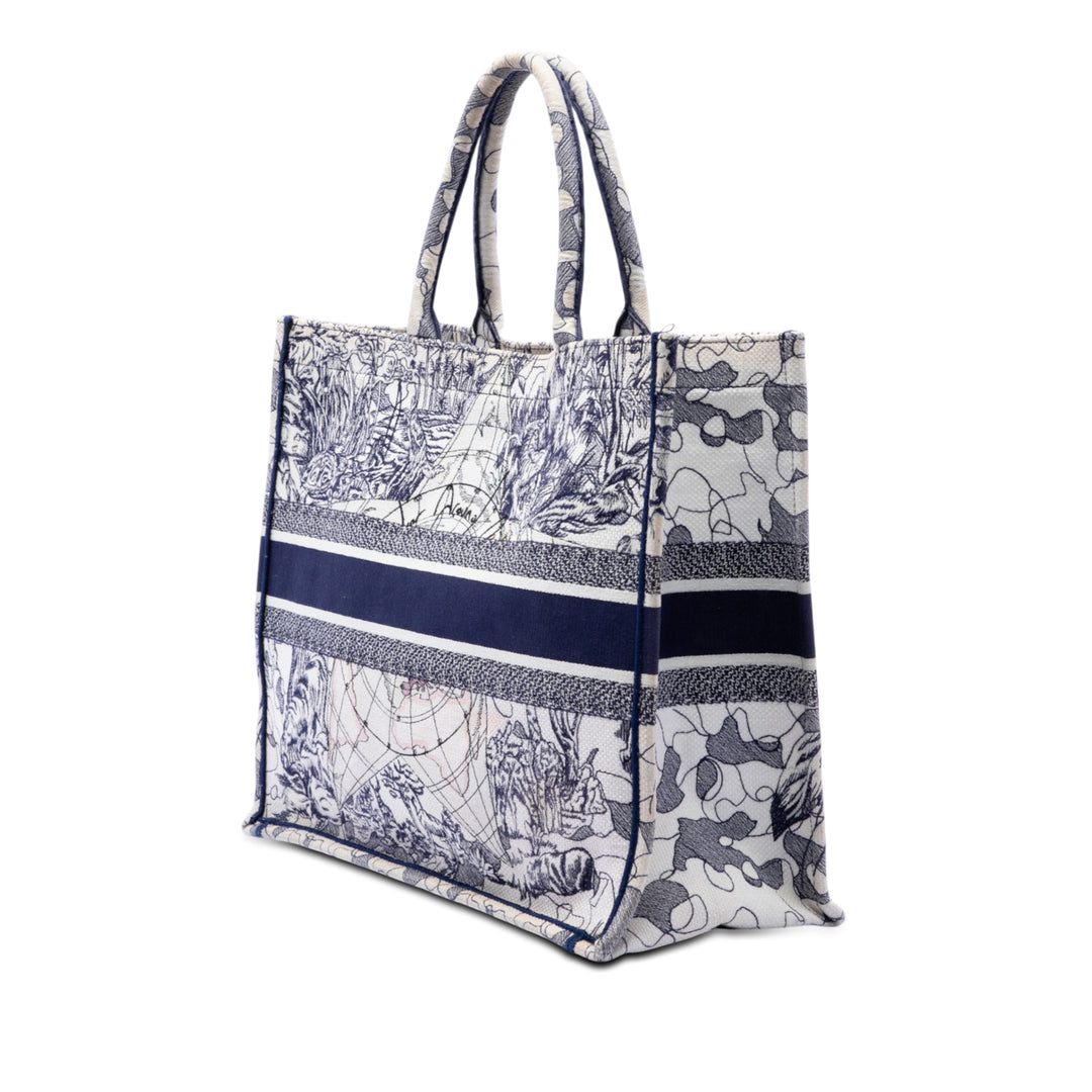 Dior Large Toile brodé Around The World Book Cabas