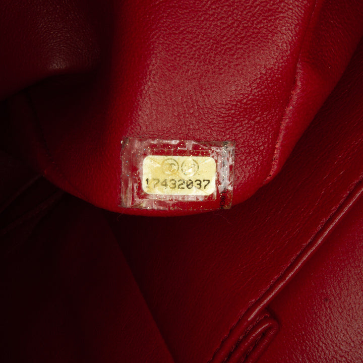 Jumbo Classic Lambskin Double Flap Red - Gaby Paris