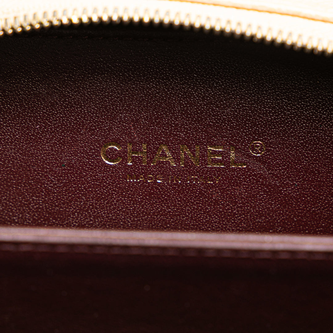 Chanel Small Caviar CC Filigree Vanity Étui Marron