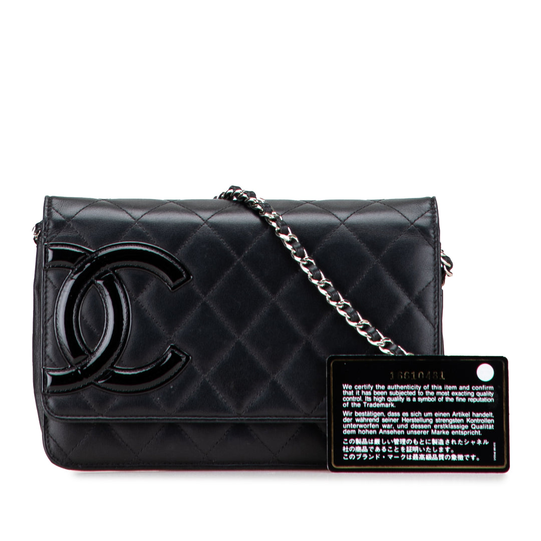Chanel Cuir d’agneau Cambon Ligne Wallet On Chain Noir
