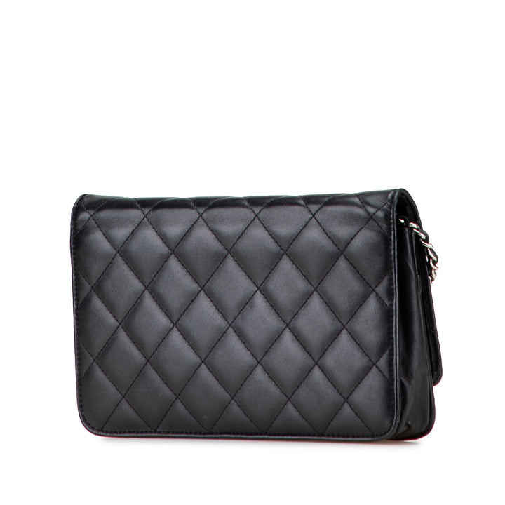 Chanel Cuir d’agneau Cambon Ligne Wallet On Chain Noir