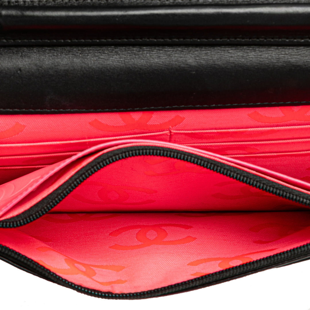 Chanel Cuir d’agneau Cambon Ligne Wallet On Chain Noir