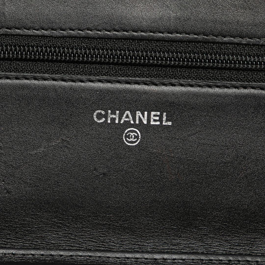 Chanel Cuir d’agneau Cambon Ligne Wallet On Chain Noir
