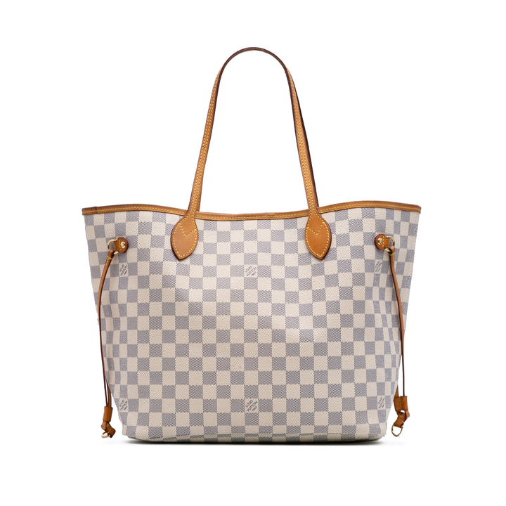 Louis Vuitton Damier Azur Neverfull MM Blanc