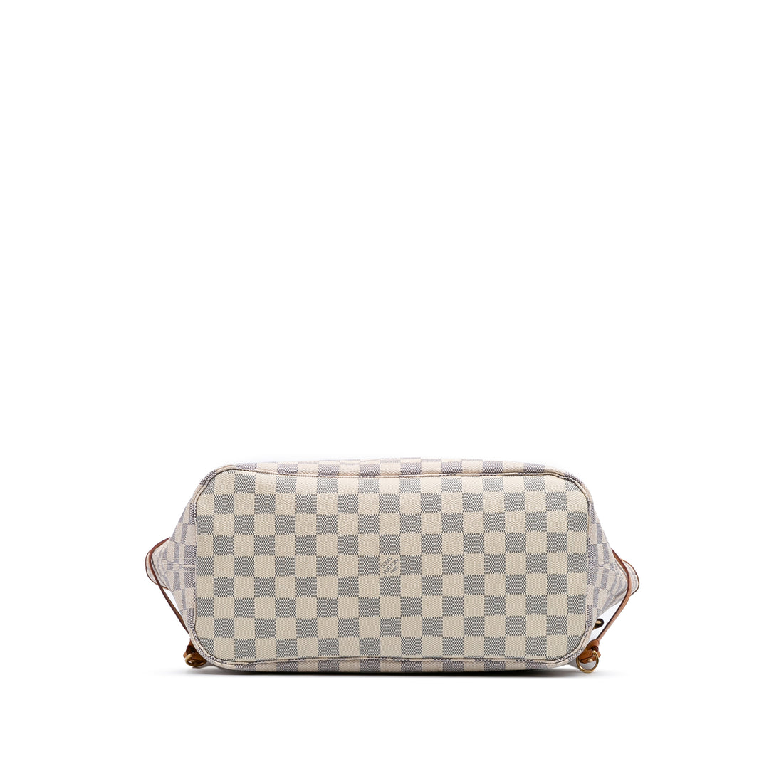 Louis Vuitton Damier Azur Neverfull MM Blanc