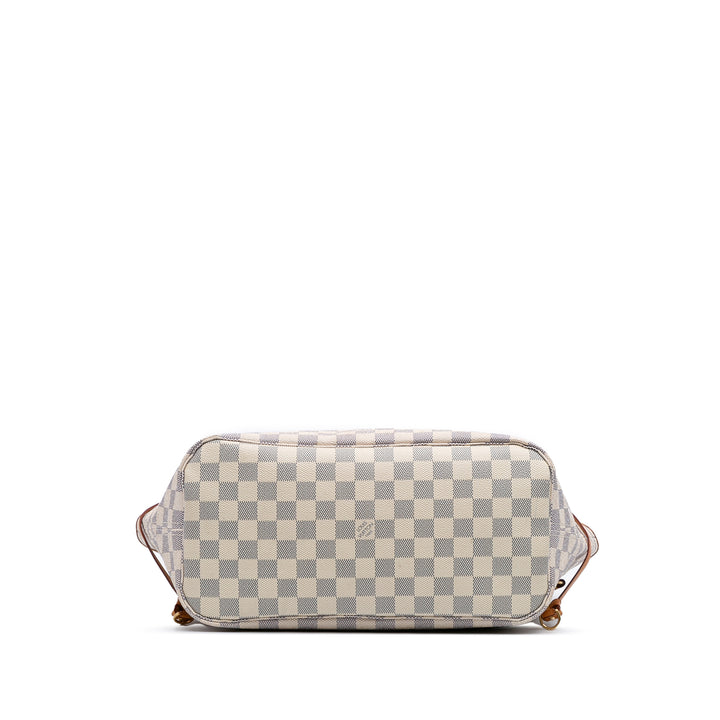 Louis Vuitton Damier Azur Neverfull MM Blanc