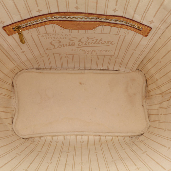 Louis Vuitton Damier Azur Neverfull MM Blanc