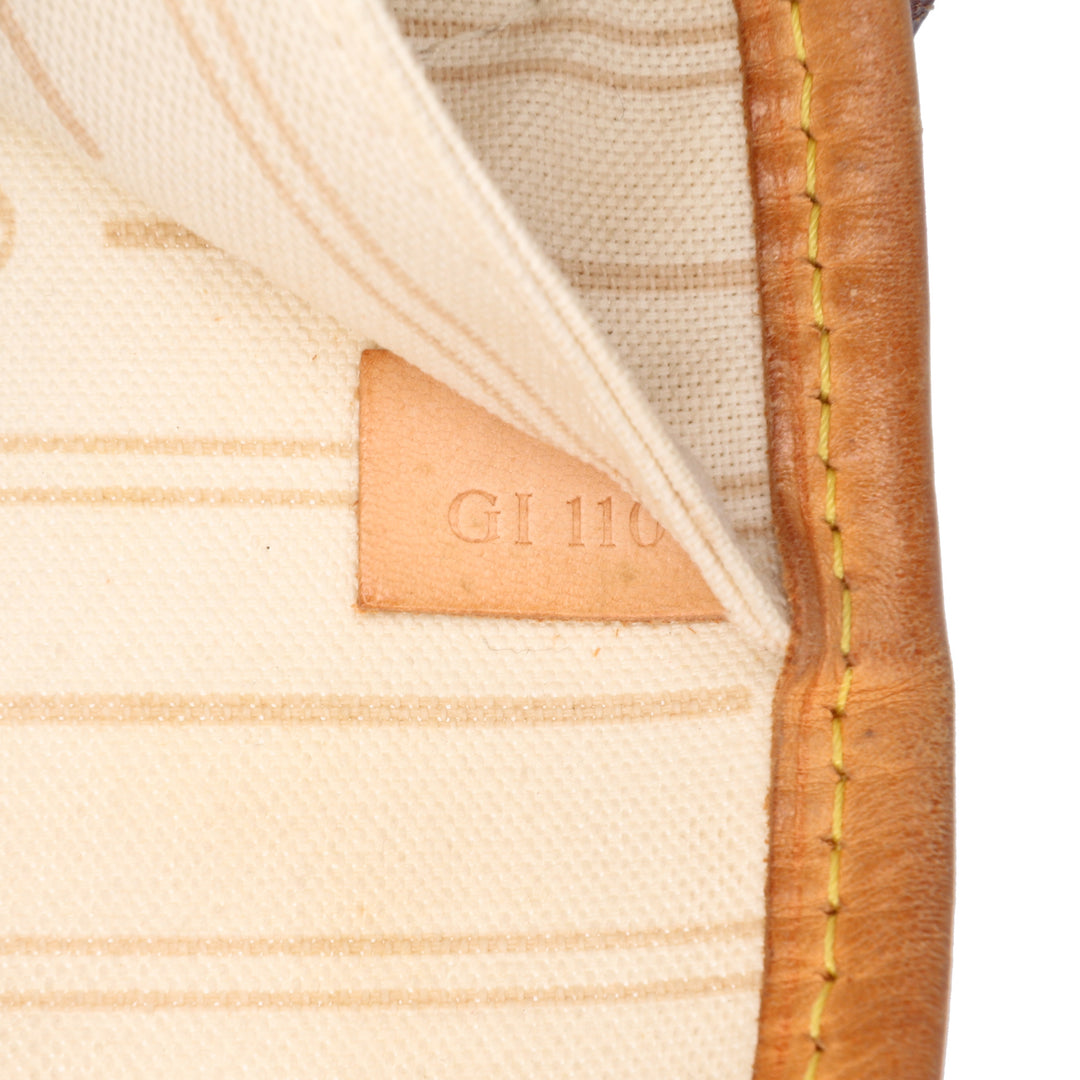 Louis Vuitton Damier Azur Neverfull MM Blanc