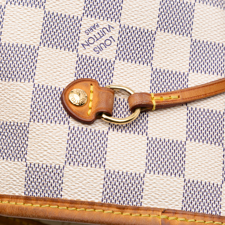 Louis Vuitton Damier Azur Neverfull MM Blanc