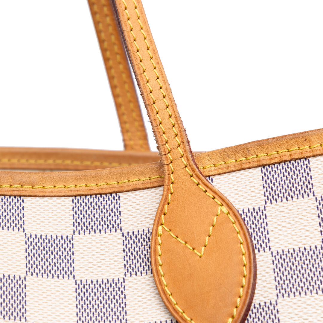 Louis Vuitton Damier Azur Neverfull MM Blanc