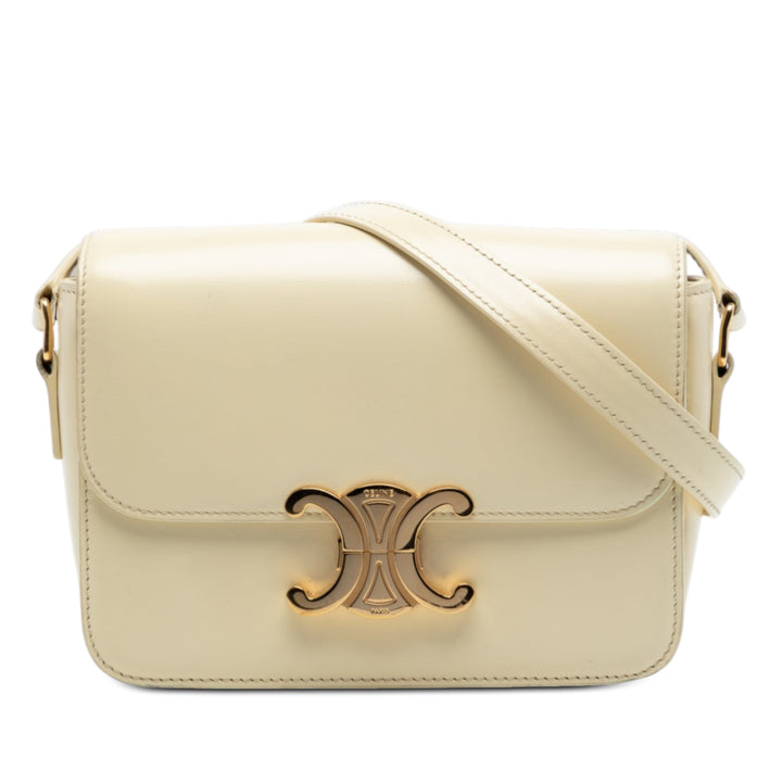 Celine Classique brillant Cuir de veau Triomphe Sac porté croisé