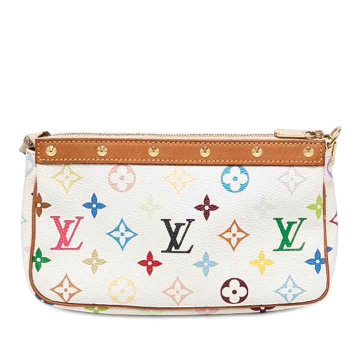 Louis Vuitton Pochette Accessoires Monogram Multicolore Blanc – vue principale – GABY PARIS