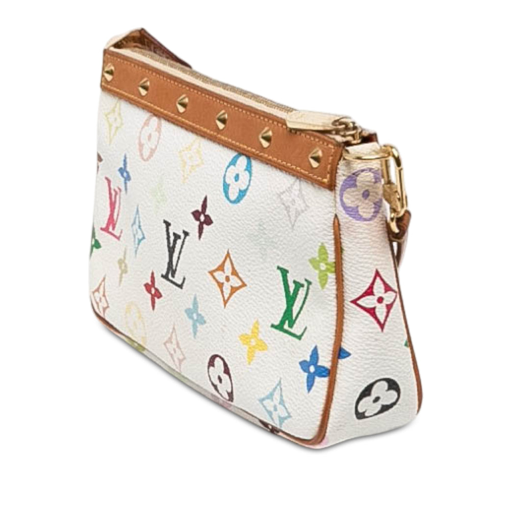 Louis Vuitton Pochette Accessoires Monogram Multicolore Blanc – vue 2 – GABY PARIS