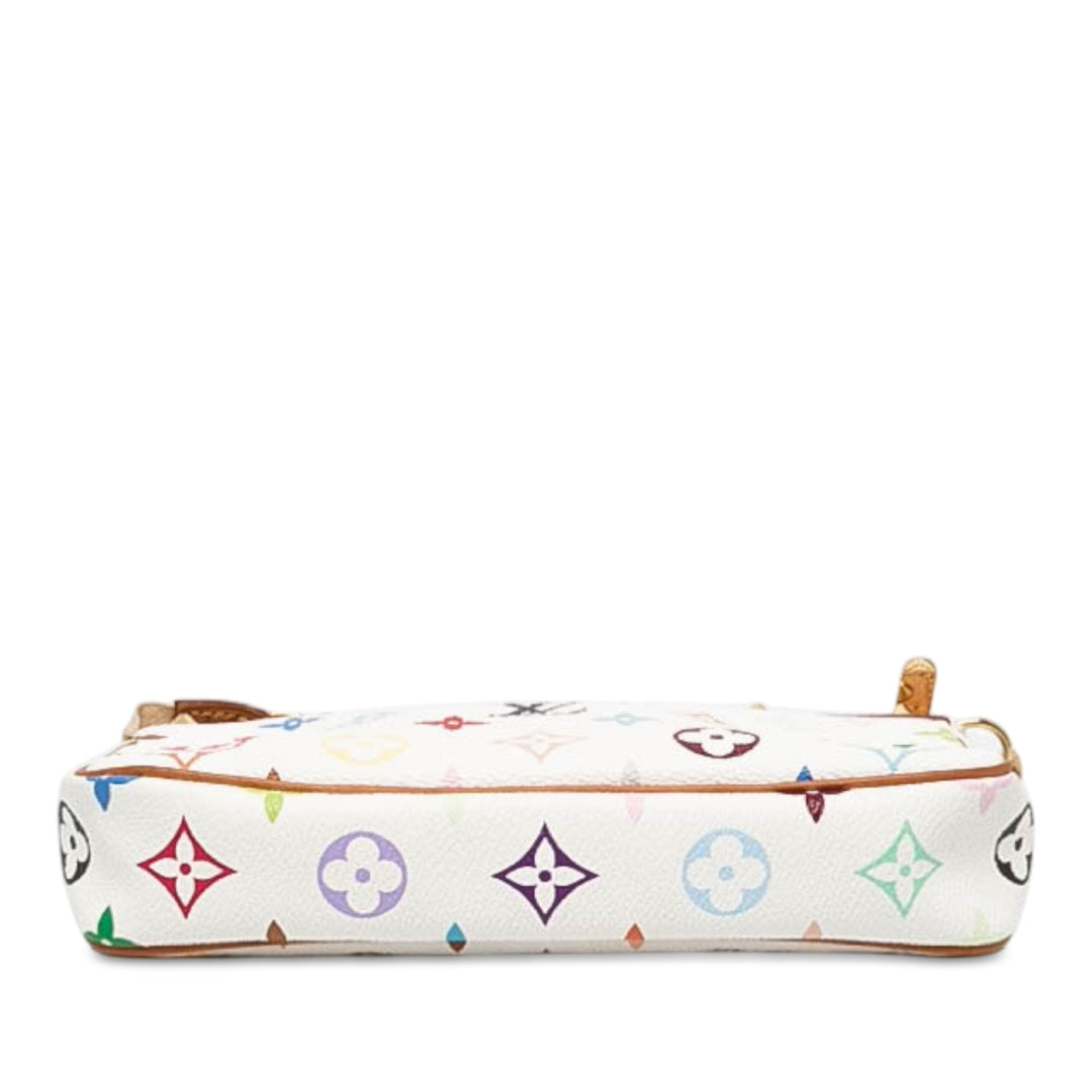 Louis Vuitton Pochette Accessoires Monogram Multicolore Blanc – vue 3 – GABY PARIS