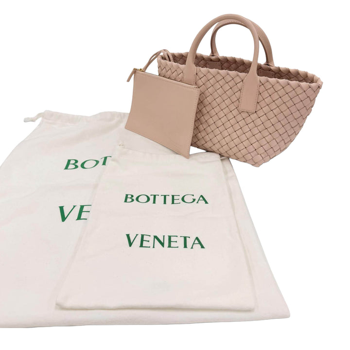 Intreccio Cabat Cabas Mini Cuir d'agneau Rose