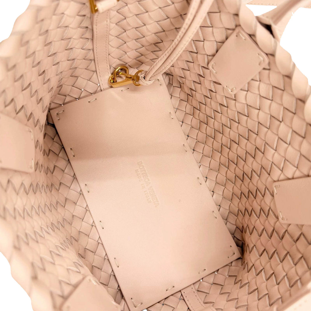 Intreccio Cabat Cabas Mini Cuir d'agneau Rose
