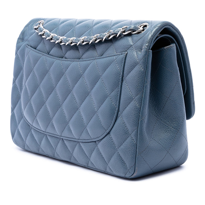 Chanel Classic Double rabat Jumbo Cuir caviar