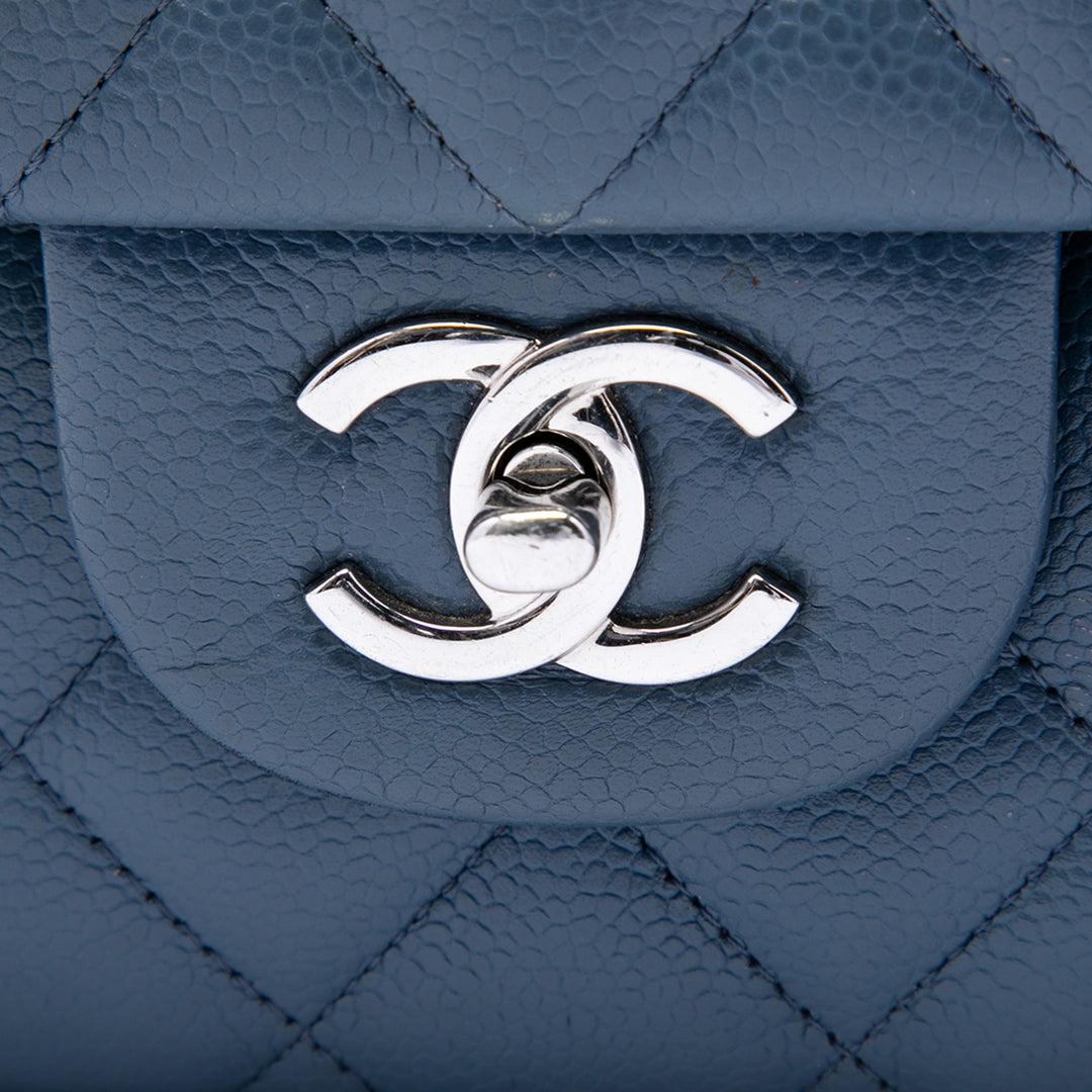 Chanel Classic Double rabat Jumbo Cuir caviar