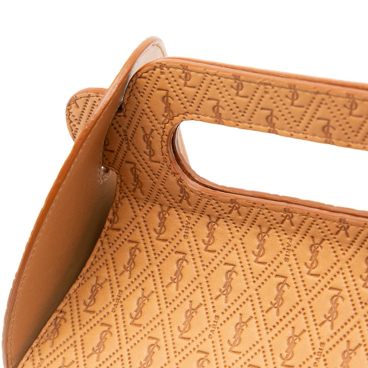 Saint Laurent Monogram Cuir Take Away Boîte Bag Marron