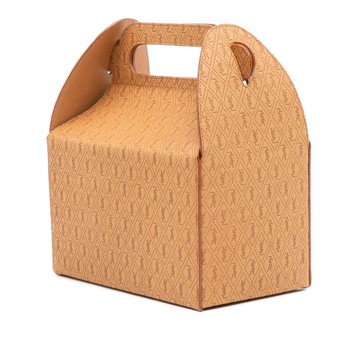 Saint Laurent Monogram Cuir Take Away Boîte Bag Marron